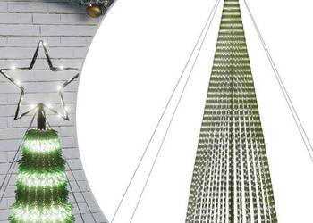 vidaXL Choinka LED 1544 LED Zimna biel 500 cm(SKU:358073)