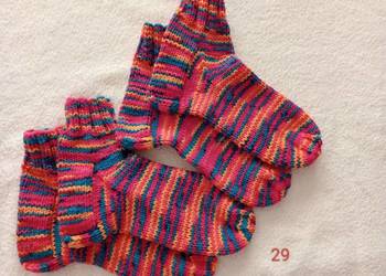 2 pary skarpet z włóczki 37-39 ręcznie robione