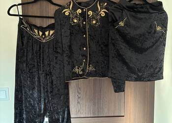 3-częściowy kostium damski vintage Cosmo marynarka + spódnica + spodnie S/M