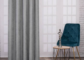 Zasłony zaciemniające szare 140 cm x 250 cm