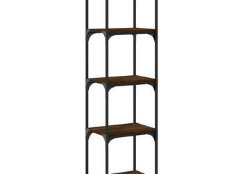 5-poziomowy regał na książki brązowy dąb40x30x154 cm WM-837641