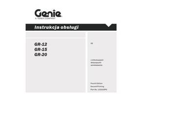 GENIE GR 12 GR 15 GR 20 podnosnik dtr PL wysyłka