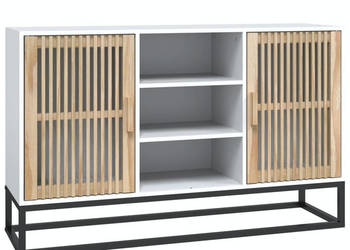 Szafka biała 105x30x65 cm materiał drewnopochodny WM-352118