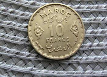 Maroko Francuskie 10 Frank 1952r - Ładna