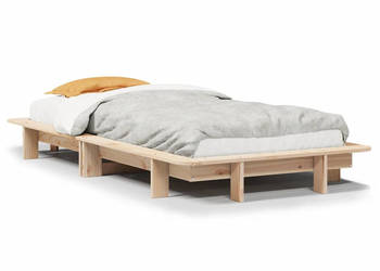 Rama łóżka bez materaca lite drewno sosnowe 90x190 cm WM-850680