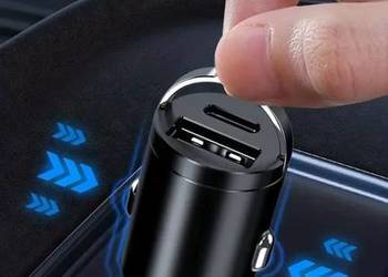 Ładowarka samochodowa USB-C plus USB, 12V / 24V do gniazda zapalniczki