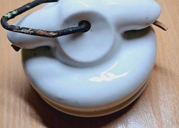 Stara Porcelanowa Oprawa Do Lampy PRL Vintage Loft