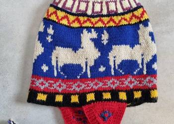 Czapka zimowa ręcznie wykonana w stylu peruwiańskim