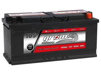 Akumulator GROM AGM START&STOP 105Ah 950A Prawy Plus
