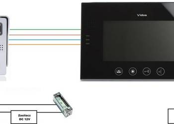 Wideodomofon VIDOS M670B S1 +S50D Pamięć SZYFRATOR + Montaż