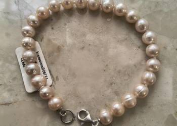 Bransoletka Nowa perły słodkowodne dł.17,50cm.srebro 925