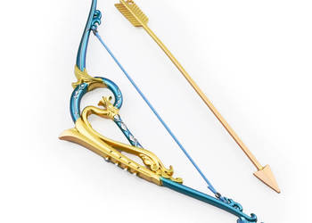 Łuk bez sznurka | Metal | 17 cm | Brelok | Genshin Impact