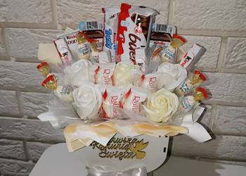 Prezent na Komunię Słodki bukiet na komunię Kielich Komunijny dla dziecka