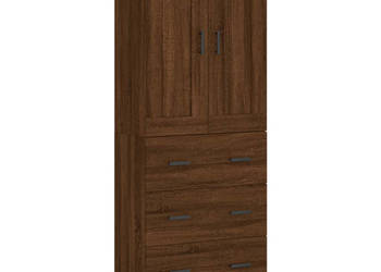 Witrynka brązowy dąb 695x34x180 cm materiał drewnopochodny WM-3199760