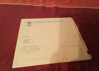 2 pocztówki dźwiękowe z dedykacją. PRL