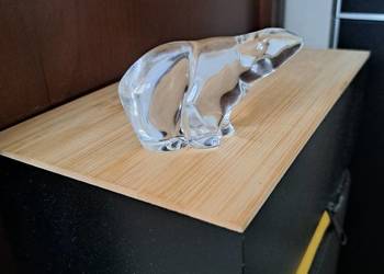 Przycisk do papieru kryształowy niedźwiedź Hadeland Glass