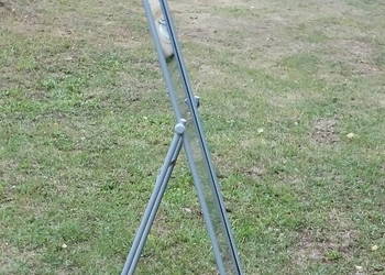 Lustro stojące całosylwetkowe metalowa rama drewno 152x32 cm