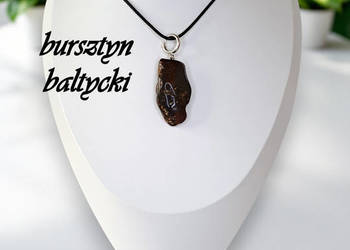 Zawieszka wisiorek z bursztynu, BURSZTYN bałtycki bryłka #967