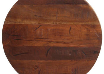 Blat stołu Ø 40x25 cm okrągły lite drewno z odzysku WM-370034