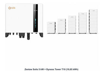 Zestaw Solis 5 kW + Dyness Tower T10 10,65 kWh