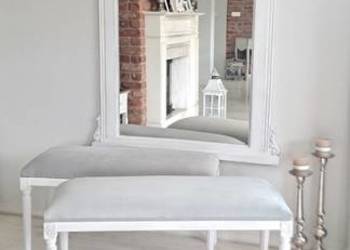 Stylowa pufa, ławeczka Medalion, Prowansja, Shabby Chic
