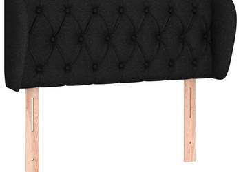 Zagłówek uszak czarny 93x23x78/88 cm tkanina WM-3117464