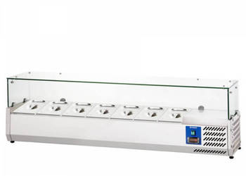 Witryna Chłodnicza Gastronomiczna Nadstawka z Szybą 7x GN 1/4 Stalgast 8345