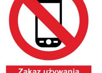 Naklejka BHP Zakaz używania telefonów komórkowych GC030