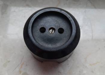 Stare gniazdko bez uziemienia 10 Amp bakelit loft natynkowe
