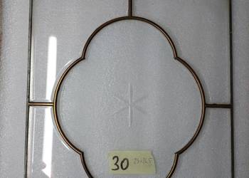 nr30 Witraż frontu starego zegara szafki szkło fazowane 23x26,5cm