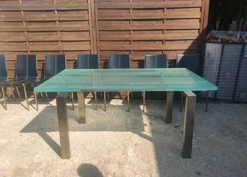 Stół PEDRALI Magic rozkładany szklany stal nierdzewna PROMOCJA