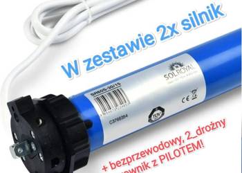 Bezprzewodowy zestaw silników do rolet /2x SolTec M13 + ster. + PILOT!