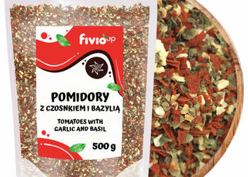 Pomidory z czosnkiem i bazylią 500g