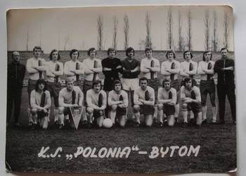 K.S.Polonia Bytom lata70 duża oryginalna fotka pieczątka na
