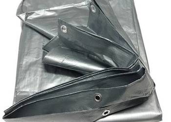 PLANDEKA 2x3m SREBRNA Gruba Wzmacniana