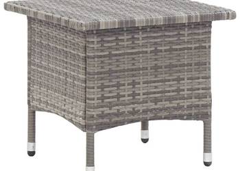Stolik herbaciany, szary, 50 x 50 x 47 cm, polirattan（SKU:46252）