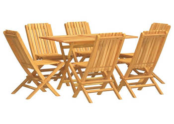 7-cz. zestaw mebli ogrodowych lite drewno tekowe WM-3155004