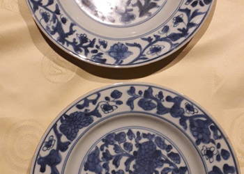 dwa stare chińskie talerze