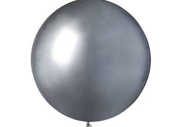 Balony chrom srebrne 12" 30 cm – 50 sztuk – metaliczne, lateksowe, premium