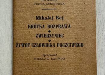 Mikołaj Rej opracowania lektura Zwierzyniec krótka rozprawa