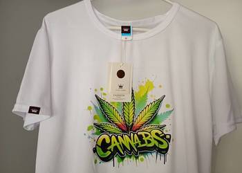 T-shirt koszula wzory cannabis marihuana konopie odzież na lato