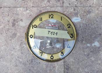 T121 Drzwiczki front ramka tarcza zegara kominkowego 17,9cm szyba wypukła