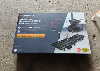 Parkside performance leżanka warsztatowa  2w1 z lampką LED