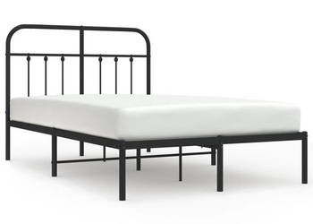 Łóżko Metalowe Czarne Rama Łóżka Ze Stelażem 120x190 cm WM-352575