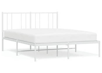 Łóżko Metalowe Białe Rama Łóżka Ze Stelażem Biała 140x200 cm WM-352530