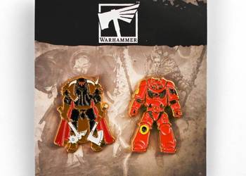 Chaos Marine & Blood Angels | 4 cm | Metal | Przypinka | Warhammer 40k
