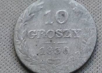 POLSKA-10 GROSZY-1836 r SREBRO