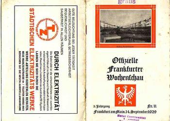 (739) OFFIZIELLE FRANKFURTER WOCHENSCHAU FRANKFURT AM MAIN 14 SEPTEMBER 1929 ROK