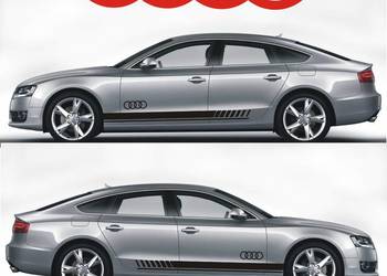 Naklejki Pasy Boczne na każdy Samochód AUDI A4 A5 A6 A7 A8 Q3 Q5 Q7 Q8