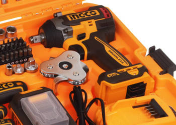 KLUCZ UDAROWY AKUMULATOROWY 1/2", 500Nm, 20V + ZESTAW NARZĘDZI 152SZT